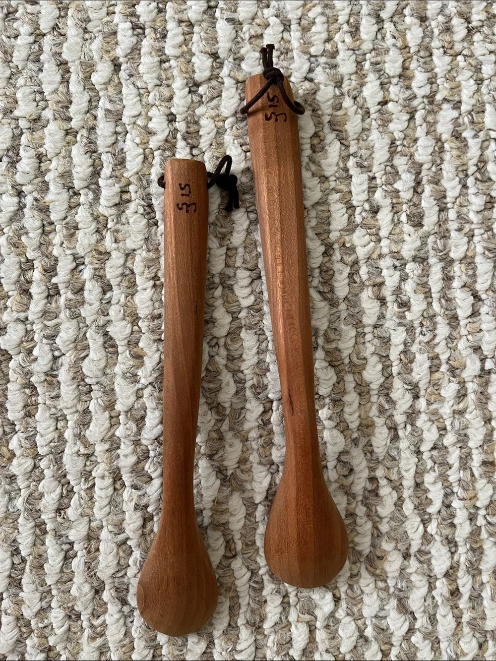 Wooden Measuring Spoon Set - Natural Brown-Cones with all pictured